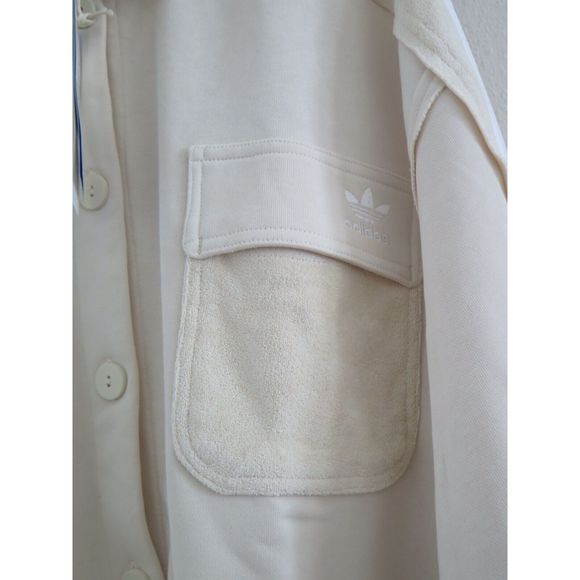 adidas HF4631 Women's Sz XL Beige Disney Lilo & Stitch Button Down L/S Shirt - Picture 6 of 11